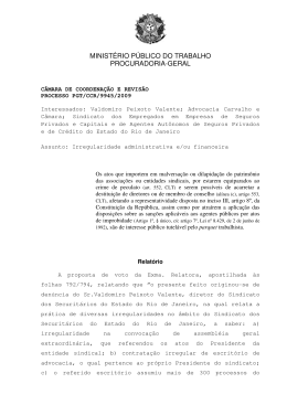 Processo PGT/CCR/nº 9945/2009 - Ministério Público do Trabalho