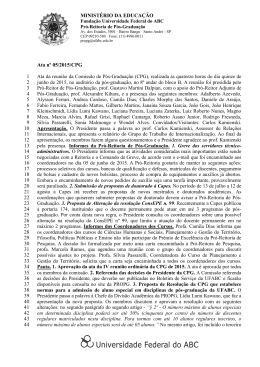 MINISTÉRIO DA EDUCAÇÃO Ata nº 05/2015/CPG 1 2 3 4 5 6 7 8 9