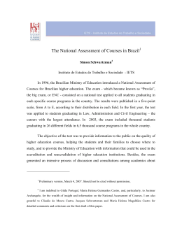The National Assessment of Courses in Brazil