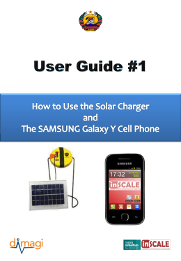 APE Job Aid #1 Solar Charger and Mobile