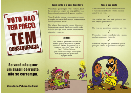 Folder da campanha - Ministério Público Eleitoral