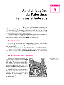 As civilizações da Palestina: fenícios e hebreus