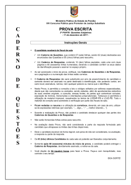 Prova - Ministério Público da Paraíba
