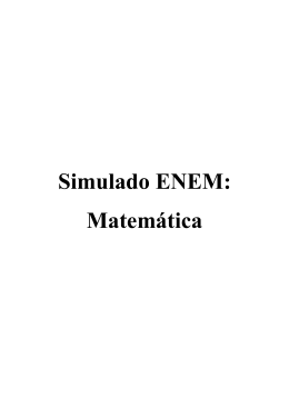 Simulado ENEM: Matemática