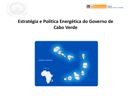 Caracterização do Sector Energético de Cabo Verde