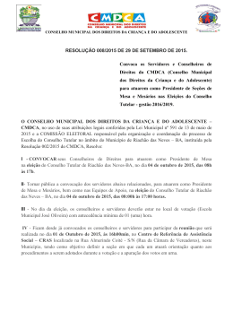 Resolução Nº008/2015 de 29 de Setembro 2015