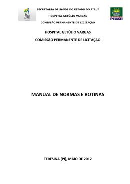 Manual de Normas e Rotinas - Comissão
