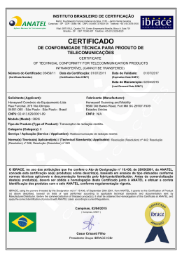CERTIFICADO - Honeywell Scanning and Mobility
