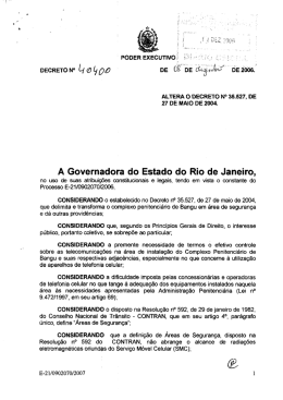DECRET° N” (`í W100 DE 08"`“bé - Governo do Estado do Rio de