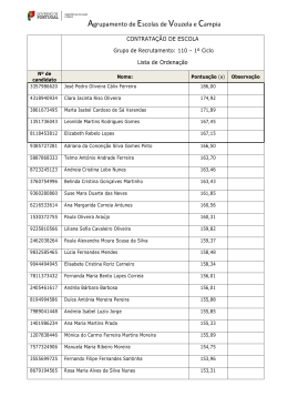 Lista de Ordenação - Agrupamento de Escolas de Vouzela e Campia
