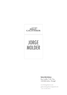 JORGE MOLDER - Galeria Belo