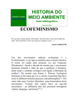 HISTORIA DO MEIO AMBIENTE ECOFEMINISMO