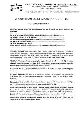 Resenha 2ª CD / 2014 - Federação Paraibana de Futebol