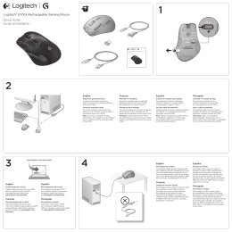 Logitech® G700s Rechargeable Gaming Mouse Setup Guide Guide