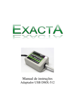 Manual adaptador USB-DMX - Exacta CORTINA / PAINEL LED
