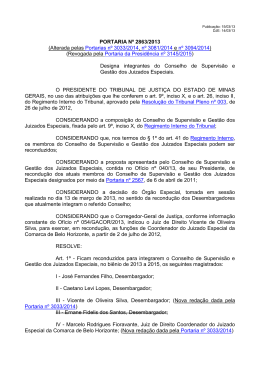 Portaria nº 2.863 - Tribunal de Justiça de Minas Gerais