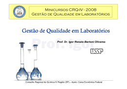 Gestão de qualidade em laboratórios (versão completa