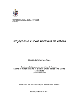 Projeções e curvas notáveis da esfera - uBibliorum