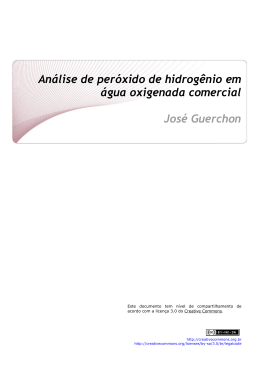 Análise de peróxido de hidrogênio em água - CCEAD PUC-Rio