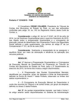 PORTARIA nº 1210 - TCM - Governo do Estado do Pará