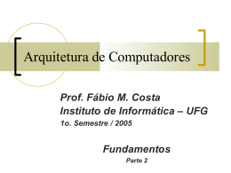 Arquitetura de Computadores - Instituto de Informática