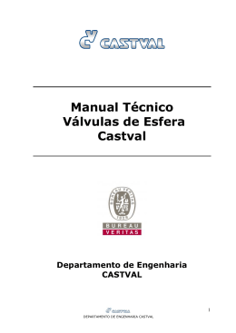 Manual Técnico Válvulas de Esfera Castval