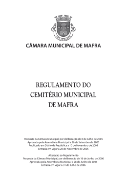 Regulamento do Cemitério Municipal de Mafra (link is external)