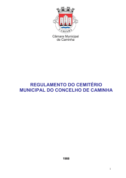 Regulamento do Cemitério Municipal do concelho de Caminha