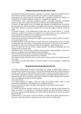 Respostas dos exercícios das págs. 126, 127 e 128 1) Burguesia