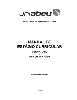 MANUAL DE ESTÁGIO CURRICULAR