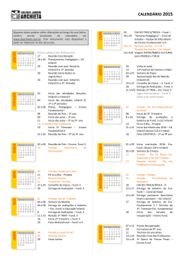Calendário 2015 (Versão em formato PDF)