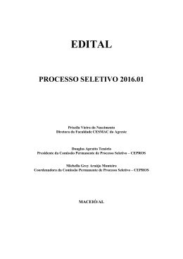 EDITAL DO PROCESSO SELETIVO 97/02 NO 001