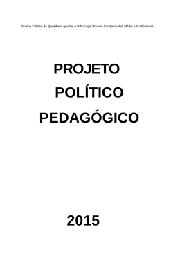 projeto político pedagógico 2015