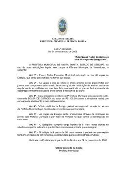 Prefeita Municipal - Prefeitura Municipal de Moita Bonita