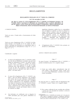 Regulamento Delegado (UE) n.o 78/2014 da Comissão