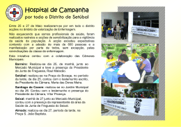 Hospital de Campanha por todo o distrito de Setúbal Adesão de