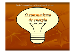 O consumismo de energia - Escola Profissional de