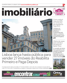 Lisboa lança hasta pública para vender 27