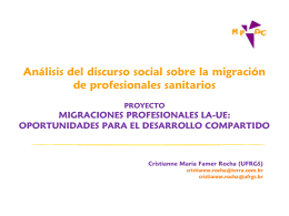 Análisis del discurso social sobre la migración de profesionales