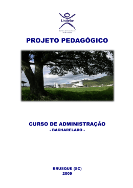 Projeto Pedagógico do Curso de Administração-2011