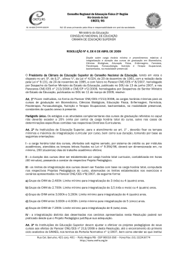 Resolução CNE/CES 4, 6 de abril de 2009