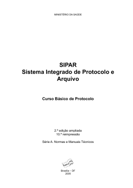 SIPAR: Sistema Integrado de Protocolo e Arquivo