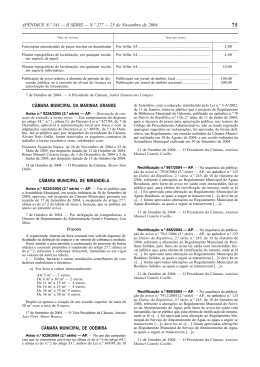 Aviso n.º 9226-2004 - Câmara Municipal de Odemira