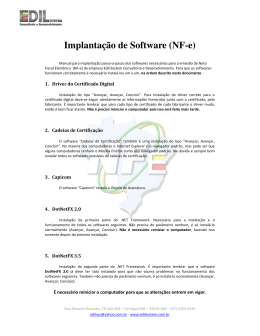Implantação de Software (NF-e) - Edil System Consultoria e