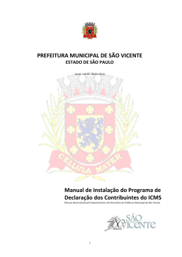 PREFEITURA MUNICIPAL DE SÃO VICENTE - ICMS