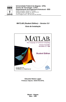 MATLAB (Student Edition) - Universidade Federal de Alagoas