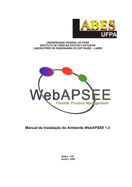 Manual de Instalação do Ambiente WebAPSEE 1.3