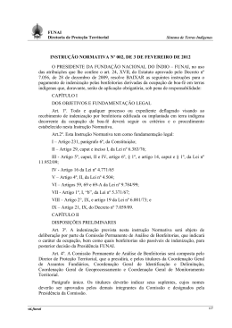 Instrução Normativa Funai n.º 02/2012