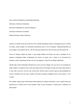 Discurso 25 de Abril - Câmara Municipal de Oeiras