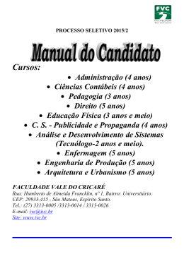 Manual Prosel - Faculdade Vale do Cricaré